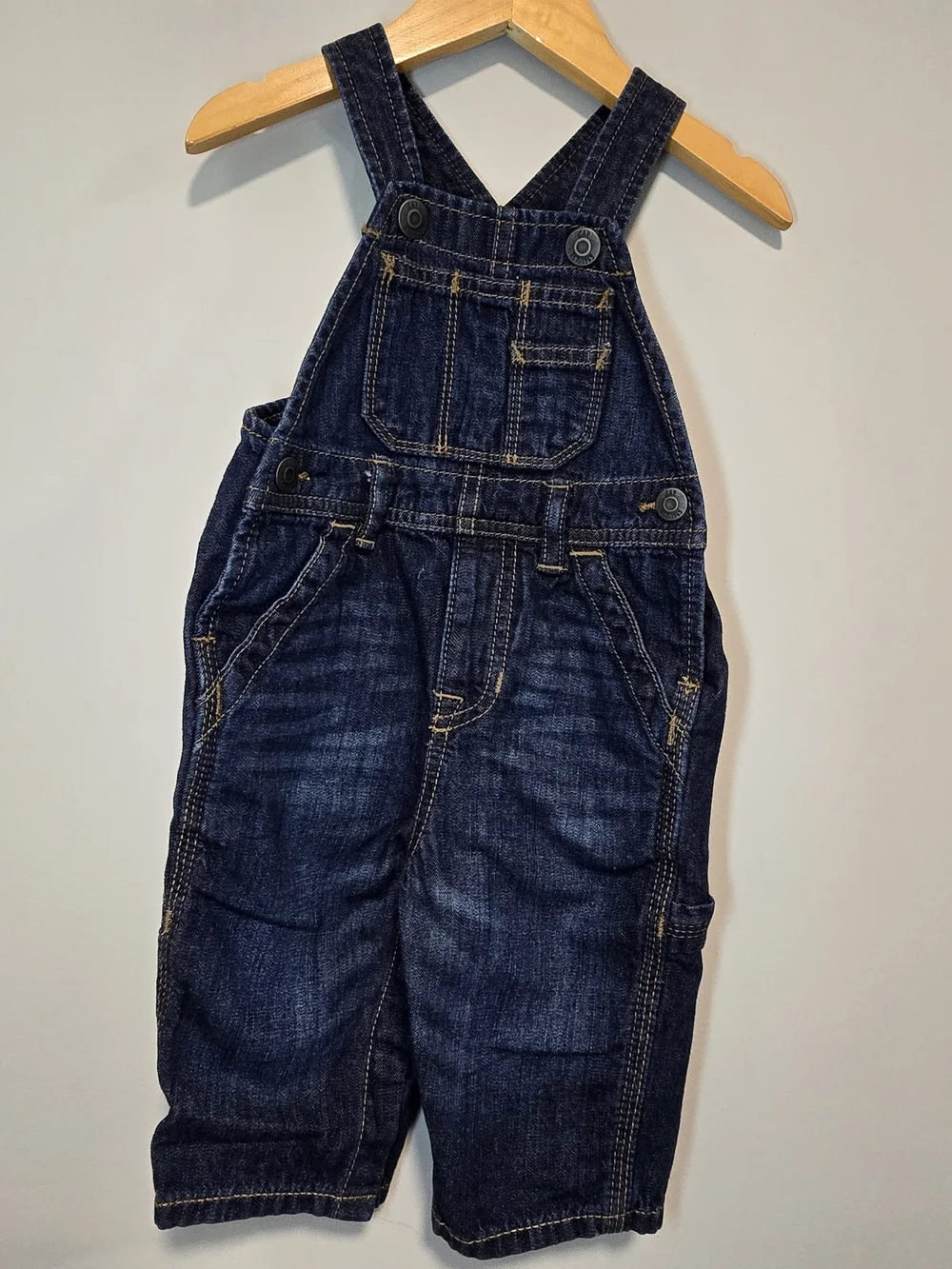 GAP Dark Blue Denim Kids Baby Soft  Overalls
